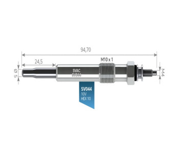 {DepartmanAdi} / KIZDIRMA BUJİSİ 10V B94.75-B24  GX96-EZD37 0100226301 FORD FİESTA FOCUS MONDEO CONNECT 1.8 DİZEL  {Ozet}