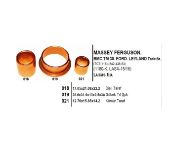 {DepartmanAdi} / BURÇ LUCAS TİP  ALT  018=17*21*21.5 ORTA  019=28.5*32*13*38  ÜST  020=13*19*14 FORD 1210  TCT118    {Ozet}