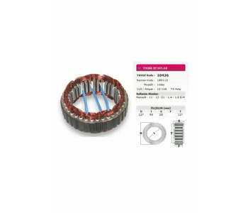 {Katagori} / STATÖR 12V 70A VALEO TİP R11 R12 R21 EM      NURSAN 180112     YAVUZ 10426    2521258  593277 