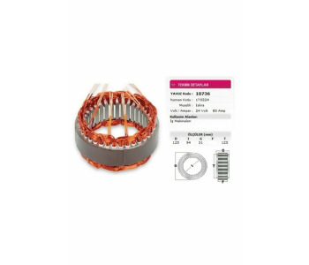 {DepartmanAdi} / STATÖR 24V 80A ISKRA TİP  İŞ MAKİNALARI  NURSAN 170224     YAVUZ 10736     24B29 {Ozet}