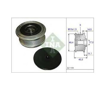 ORJ-535012410 KASNAK RULMANLI 535012410  RUV56336 F551406 F00M147876 F00M991247-991287 AUDİ A4 05  VW T5 09   6PK 