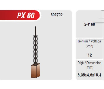 {Katagori} / ALTERNATÖR KÖMÜRÜ VALEO TİP 6.35*4.6*15.4 TÜM MODEL PX60 