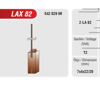 {Katagori} / ALTERNATÖR KÖMÜRÜ LUCAS TİP 7*4*22  LAX82   A127 