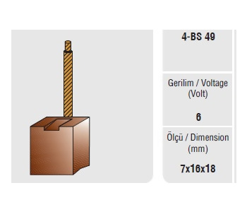 {DepartmanAdi} / MARŞ KÖMÜRÜ BOSCH TİP 7*16*18  OPEL LADA FORD BMW MERSEDES SCHUNK {Ozet}