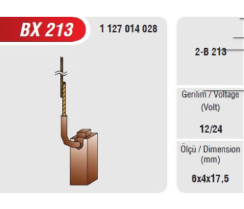 {Katagori} / ALTERNATÖR KÖMÜRÜ BOSCH TİP 6*4*17*5  MERCEDES SPRİNTER OPEL BMW  SCHUNK 