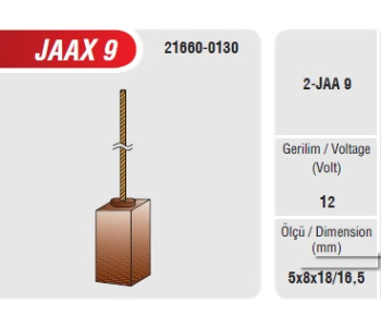 {DepartmanAdi} / ALTERNATÖR KÖMÜRÜ HİTACHİ TİP 5*8*18   FK303 FT305 K004  HONDA {Ozet}