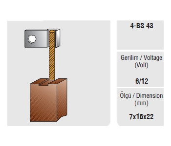 {DepartmanAdi} / MARŞ KÖMÜRÜ BOSCH TİP 7*16*22    BSX8  OPEL BMW MERCEDES  SCHUNK {Ozet}