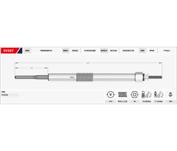 {DepartmanAdi} / KIZDIRMA BUJISI 11V B160-B36  GX160-GJ94TO-GJ94  TOYOTA COROLLA D4D YARIS 1.4 MINI COPER ONE 1.4  {Ozet}
