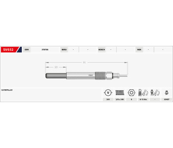 {DepartmanAdi} / KIZDIRMA BUJISI 24V B90.8-B23  JA172CA-PK111-Y159-4N360-3T8706 CAT320-4 {Ozet}
