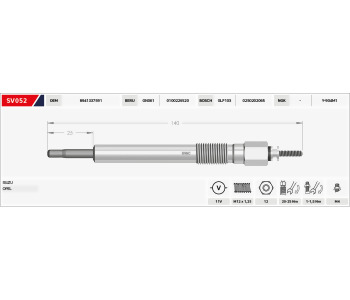 {Katagori} / KIZDIRMA BUJISI 11V B140-B25  GX49-GJ24IS-JA24IS-PI49-  ISUZU NKR TFR J9 J10 KARSAN FRONTERA 2.8  