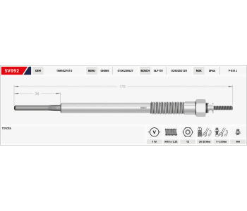{DepartmanAdi} / KIZDIRMA BUJISI 11V B170-B37  GX170-GJ93TO TOYOTA COROLLA 2.0D 4D4  AVENSIS 4D4 RAV4 HILUX 2.5 3.0D  {Ozet}
