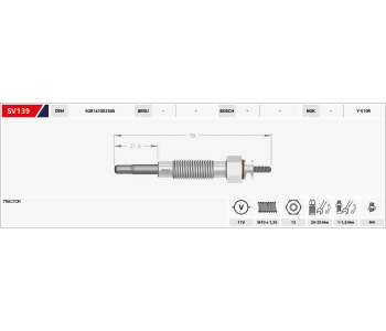 {DepartmanAdi} / KIZDIRMA BUJISI 11V B76-B21.5  GJ44MI-        MF TRAKTÖR   {Ozet}