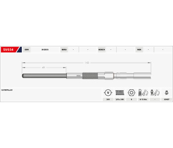 {Katagori} / KIZDIRMA BUJISI 24V B143-B49   JA                                        CAT3304 CAT3306   