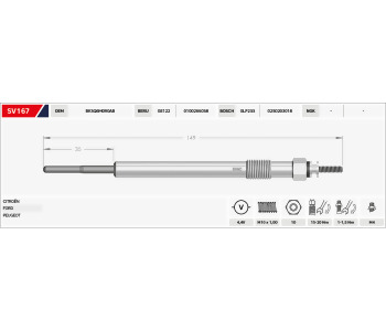 {DepartmanAdi} / KIZDIRMA BUJISI 4.4V  B149-B35  GE122 0100266038-BK306M090AB FORD TRANSIT V184 V347  {Ozet}