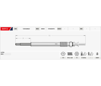 {Katagori} / KIZDIRMA BUJISI 11V B134.5-B29  GX133-0100226370-GN025-  BMW E38 7.40T TD 