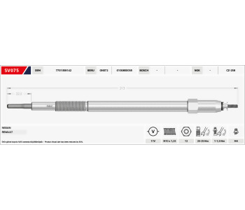 {DepartmanAdi} / KIZDIRMA BUJISI 11V B212-B22.5  GJ264NI-0100800035 CP73-CZ21-CZ71 NISSAN PATROL TERRANO 3.0 DDTI  {Ozet}