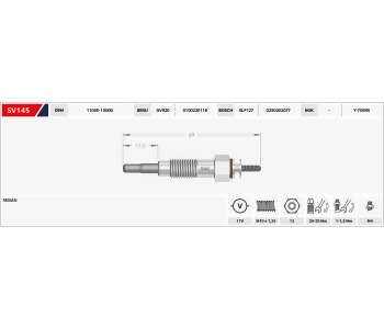 {Katagori} / KIZDIRMA BUJISI 11V B68-B18  PN87-PN128-JA74NI-GJ84NI-GX70 NISSAN PATROL YANMAR KUBOTA TRAKTÖR  
