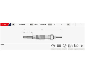 {Katagori} / KIZDIRMA BUJISI 11V B89-B22  GJ39MI CP04-CP05-CY05-CY55 MITSUBISHI CANTER FE511 FE711 NISSAN PATROL  