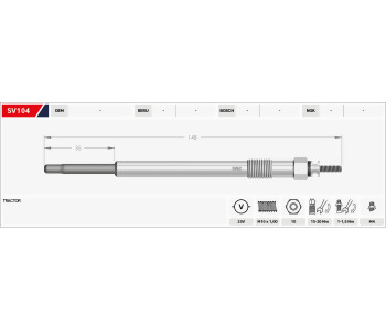 {Katagori} / KIZDIRMA BUJISI 24V ISKRA TIP ASKERI ARAÇ 11721728   SV104 