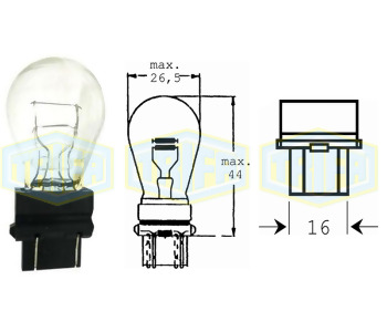 {Katagori} / 12V DİPSİZ AMPUL 1016 27W-7W T20 SOKETLİ 3157     TRIFA 