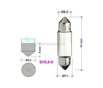 {Katagori} / 24V SOFİT AMPUL 10W CW5 41MM UZUN     TRIFA 