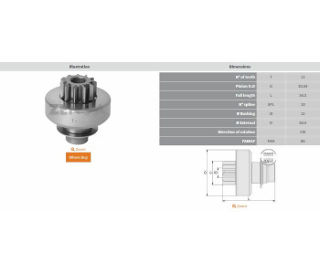 {Katagori} / MARŞ DİŞLİ 11D VALEO TİP MERSEDES CLAS SPRİNTER VİTO  187528  194854      F72694    Z1458  SDR8016 