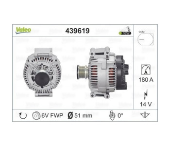 {Katagori} / ALTERNATÖR 12V 180A VALEO TİP LIN MERCEDES SPRİNTER VİANO VİTO     439619 