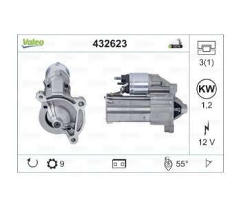 {DepartmanAdi} / MARŞ MOTORU 12V 9D 1.1KW VALEO TİP PEUGEOT PJ106 PJ206 PJ306 PJ307 PARTNER CİTROEN SX SOL AĞIZ AÇIK  {Ozet}