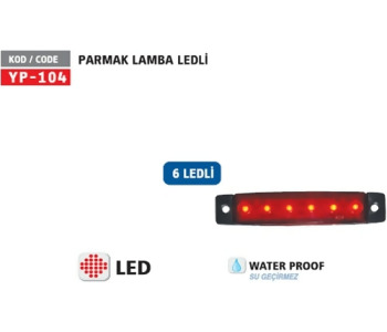{Katagori} / PARMAK LAMBA LEDLİ YAN LAMBA KIRMIZI 