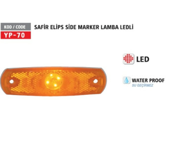 {Katagori} / SİNYAL LAMBA LEDLİ ELİPS SAFİR ALTI ÇIKINTILI 