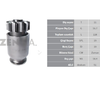 {DepartmanAdi} / MARŞ DİŞLİ 11D DELCO TİP CATERPİLLER İŞ MAKİNASI   M02909722       Z778 {Ozet}