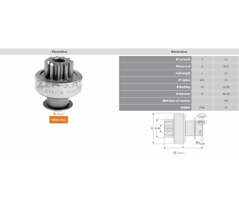 {Katagori} / MARŞ DİŞLİ 11D MAKOTİP 11D MARELLİ TİP DOBLO BRAVO MAREA   8*250-8*285  F73679    Z1169 