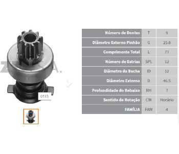 {DepartmanAdi} / MARŞ DİŞLİ 9D DELCO TİP CHRYSLER FORD CJ5 JEEP  1838065      Z135 {Ozet}