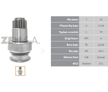 {Katagori} / MARŞ DİŞLİ 10D MİTSUBİSHİ TİP 10D DELCO TİP GENERAL MOTOR OMEGA 4.1   M191T15171 10455711    Z1680   
