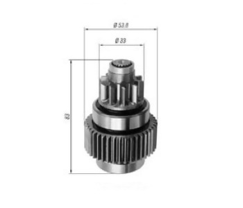 ZEN-816 MARŞ DİŞLİ{TOYOTA CHRYSLER} 10D NİPPONDENSO TİP     F61213     Z816 