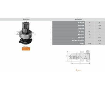 {Katagori} / MARŞ DİŞLİ 9D BOSCH TİP TERS FREZE VW TRANSPORTER DİZEL TD   1*532      F52736   Z613  SDR101 