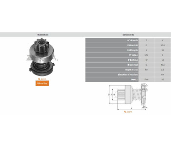 {DepartmanAdi} / MARŞ DİŞLİ 9D BOSCH TİP FORD DAEWOO RACER   Z752  SDR2010 {Ozet}