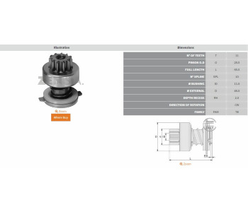 {DepartmanAdi} / MARŞ DİŞLİ 11D MAKO TİP FİAT AUDİ DİZEL  161 MAR521    Z394  SDR5010 {Ozet}