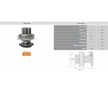 {Katagori} / MARŞ DİŞLİ 10D BOSCH TİP FORD F250 F350  F000AL2638        Z1675 