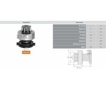 {DepartmanAdi} / MARŞ DİŞLİ 8D BOSCH TİP CHRYSLER NEON 1006209613   Z852 {Ozet}