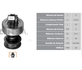 {Katagori} / MARŞ DİŞLİ 9D DELCO TİP TCM CASE GENERAL MOTOR       Z052  SDR2009 