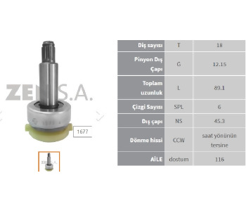{Katagori} / MARŞ DİŞLİ MOTOGRAFT TİP TERS FREZE FORD FLEX 3.5L  Z1677 