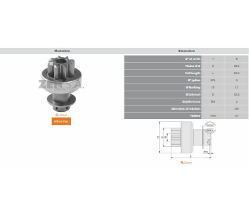 {DepartmanAdi} / MARŞ DİŞLİ 8D NİPPONDENSO TİP DAIHATSU FEROZA   283005820        Z830 {Ozet}