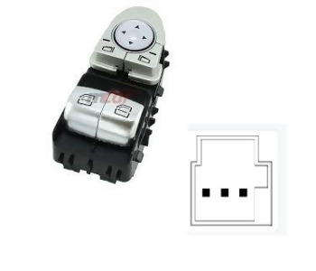 {Katagori} / CAM KALDIRMA ANAHTARI 2 Lİ SOL 3 FİŞLİ  MERCEDES VİTO W205 W247 AYNA AYARLI AN526D                   