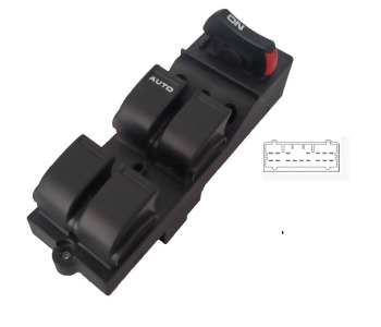 {Katagori} / CAM KALDIRMA ANAHTARI 4 LÜ 17 FİŞLİ SİYAH HONDA CİVİC ACURA  96-00     MCAR-AN892 