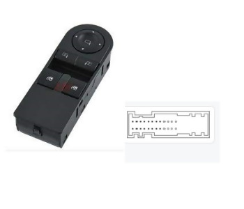 {Katagori} / CAM KALDIRMA ANAHTARI  ÇİFTLİ SOL 14 FİŞLİ OPEL  ASTRA H          MCAR-AN356B  