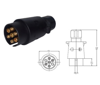 {DepartmanAdi} / ROMORK FİŞİ TIR 7 Lİ ERKEK PLASTİK N TİP  14-002   {Ozet}