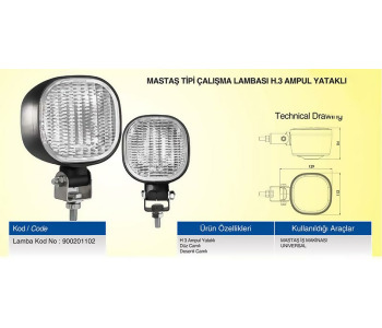 {DepartmanAdi} / SİS LAMBA OVAL ÇALIŞMA LAMBA BEYAZ MASTAŞ {Ozet}