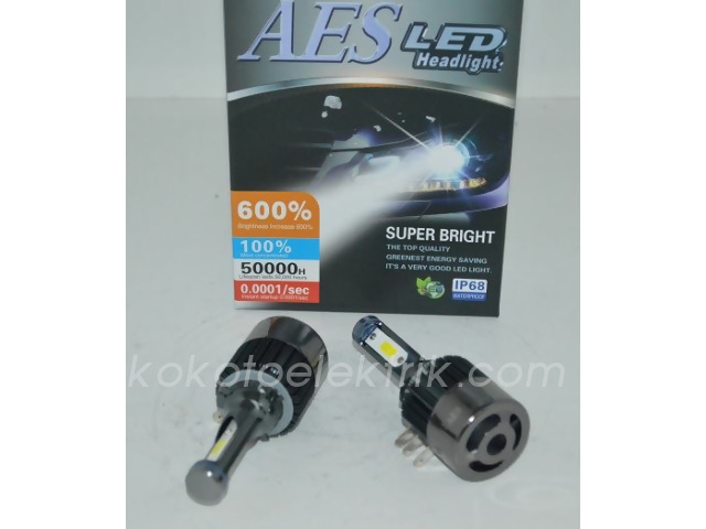 AES-LXH15 LED 12V H15 AMPUL 8000K LED GERÇEK MAVİ ARKASI FANLI COB LED 