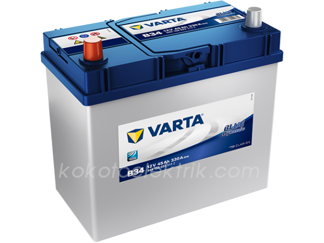 VARTA-12V45A AKÜ 12V 45A DAR TERS  